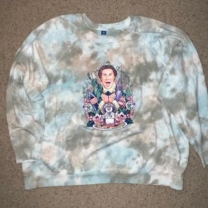 Buddy the Elf on Old Navy Tye Dye Holiday Ugly Sweatshirt